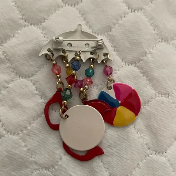 Vintage Pin- Primary colors - beach party charms - Picture 2 of 5